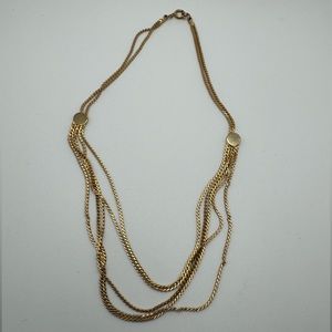Vintage Parklane gold tone multichain necklace